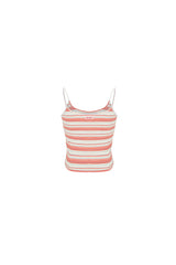 stripe sleeveless red