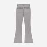 Star Trim Bootcut Trousers / Grey