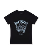 Women's フルーツスパンデックスシングルジャージ半袖Tシャツ BlackBlue(FCD2TS512W)