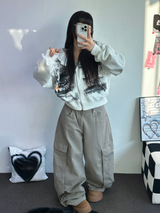オーバービッグカーゴバルーンコットンパンツ🤎🩵2カラー