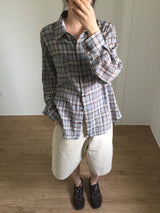 Summer Gauze Check Shirt (2color)