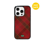 【MADE】Christmas Red Check iPhone case [Glossy Glass/Magsafe]