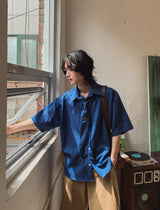 [MADE][Tie SET] Ocean denim tie half shirt (2 color)