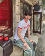サバードリンガープリントショートスリーブTシャツ