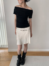 color silk flare midi skirt