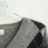 Chloé Argyle V-Neck Knit Sweater