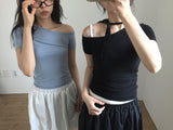 Unbalanced Tie T-Shirt (4color)