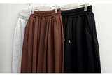 Wenli front, side pin tuck training string wide pants