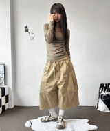 Charles Rivet Cotton Curved Balloon Bermuda Shorts 4color