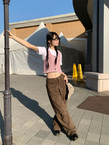 ポイントバッククリップワイドパンツ (3C)