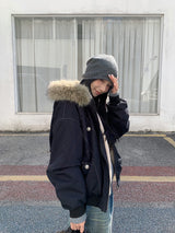 Grand Fur Hoodie Zip-Up Parka Jacket