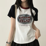 Rocklet color raglan short-sleeve t-shirt