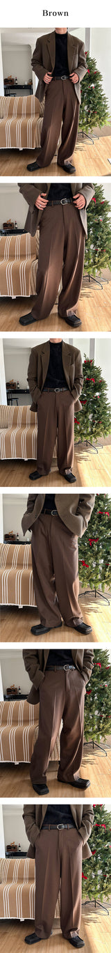 [F/W] Herringbone wide slacks(3color)