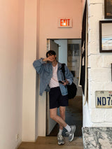 LMN Renee Two Pocket Oversized Denim Jacket (5 colors)