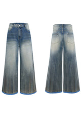 Layered Straight-Leg Jeans
