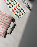 Pin stripe tool pouch - red