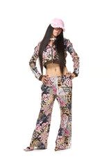 Brown Leopard Print Sweatpants