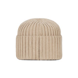 VA Curved Logo Washed Beanie / Beige