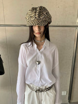 ヴィンテージ風 アンティーク レオパード ベルト