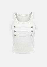 Evia Button Line Tank Top
