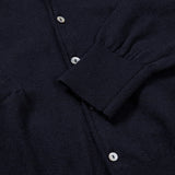 エクストラファインウールVカーディガン (Navy)