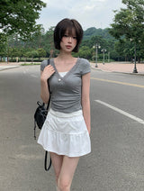 Nose Pocket Training Flare Mini Skirt