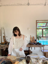 小花柄シフォンキャミソール