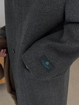Pleddy French Chin Strap Wool Coat (2color)