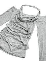 Drape Cowl Neck Halter Off-Shoulder