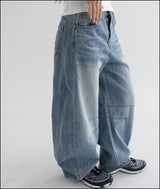 Banel datt curved denim pants