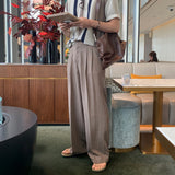 LMN Cool linen bendable pintuck slacks (4 colors)
