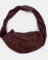 Picked Wrinkle Leather Big Cross Shoulder Bag