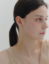 26SS★ H Edition (W) Cream Hoop Earrings