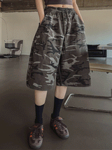 ミリタリースナップワイドバミューダパンツ