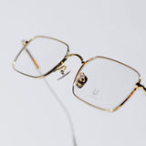 Knouun Square titanium glasses CODE. 102. D Gold