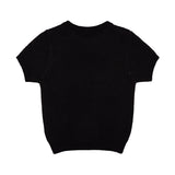 [FANCY X DUSTY] ダスティーサロンクロップニット (BLACK) F25NM1006