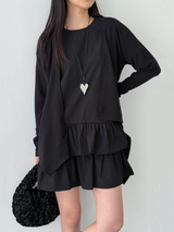 ruffle v neck cardigan