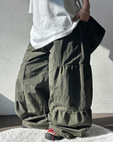 シャーリングバルーンナイロンパンツ 🖤💚🩶🤍4COLOR4COLOR