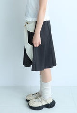 big ribbon skirt(grey×white)