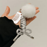 MINK ROPE KEYRING / SILVER