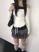 Corset off shoulder T