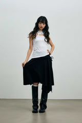 VIVI UNBALANCED SLEEVELESS TOP / WHITE