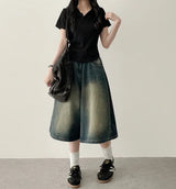Brie button food short sleeve tee
