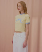 ラブリボンリンガーTシャツ-CREAM