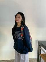 Giddels Brushed Embroidered Over Sweatshirt