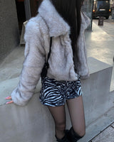 Mink crop fur jacket