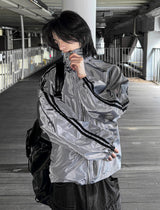 Lightweight High-Neck Side Track Wind Jacket