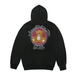 24FW BLUR SKETCH BEAR HOODIE BLACK
