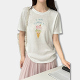 Ice Cream Graphic Lightweight Summer T-Shirt