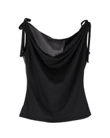 COWL NECK SLEEVELESS (BLACK)